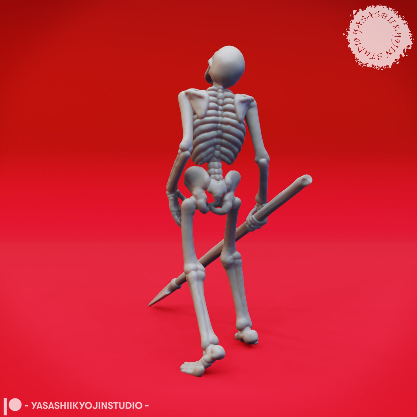Undead Skeleton Spearmen - Tabletop Miniatures (Pre-Supported STL)