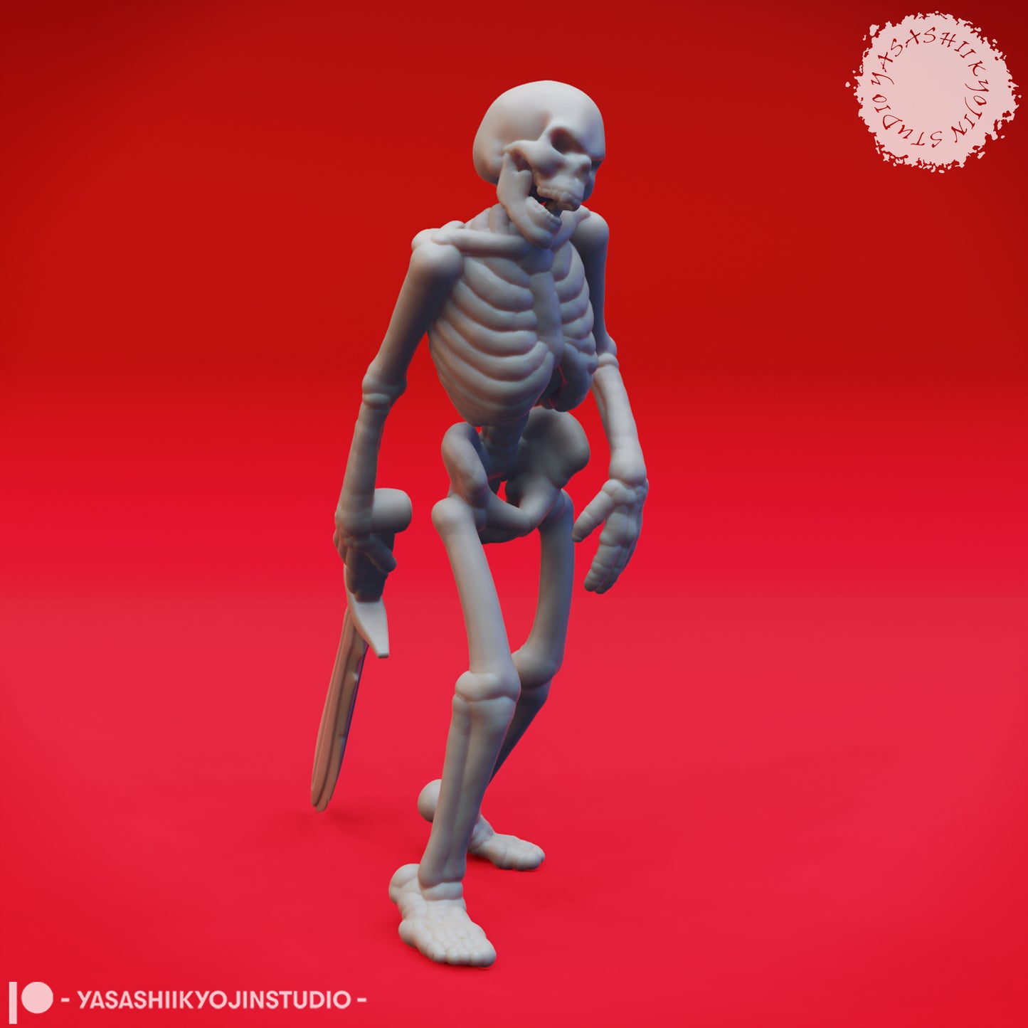 Skeleton Sword - A - 3D Printed Minis for Tabletop Gaming, Dungeons and Dragons, Pathfinder, Kings of War and other RPG's