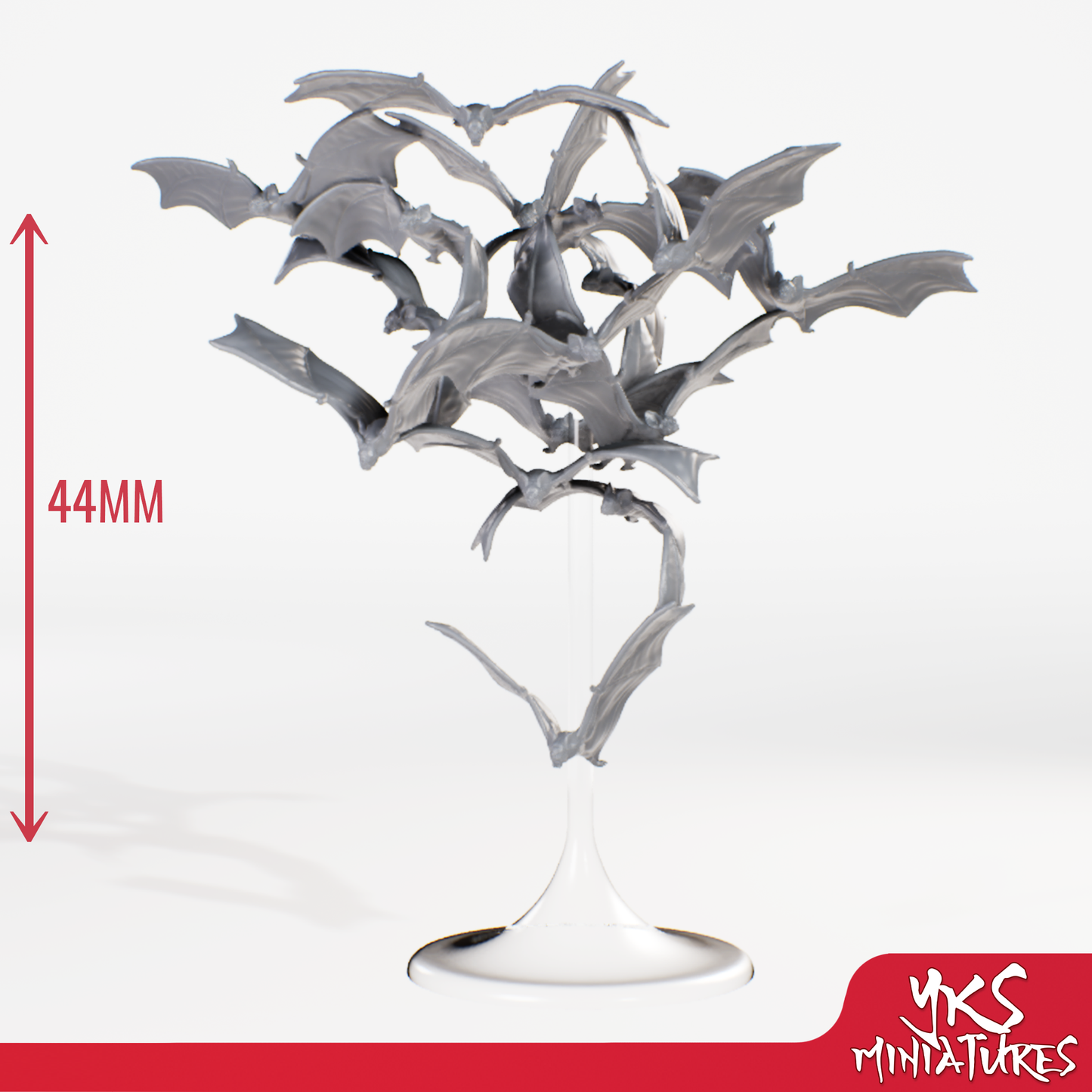 Swarm of Bats - 3D Printed Mini for Tabletop Gaming, Dungeons and Dragons, Pathfinder, Kings of War and other RPG's