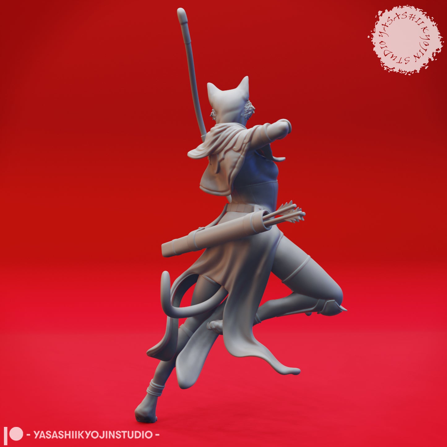 Tabaxi - Ranger - Tabletop Miniature (Pre-Supported STL)