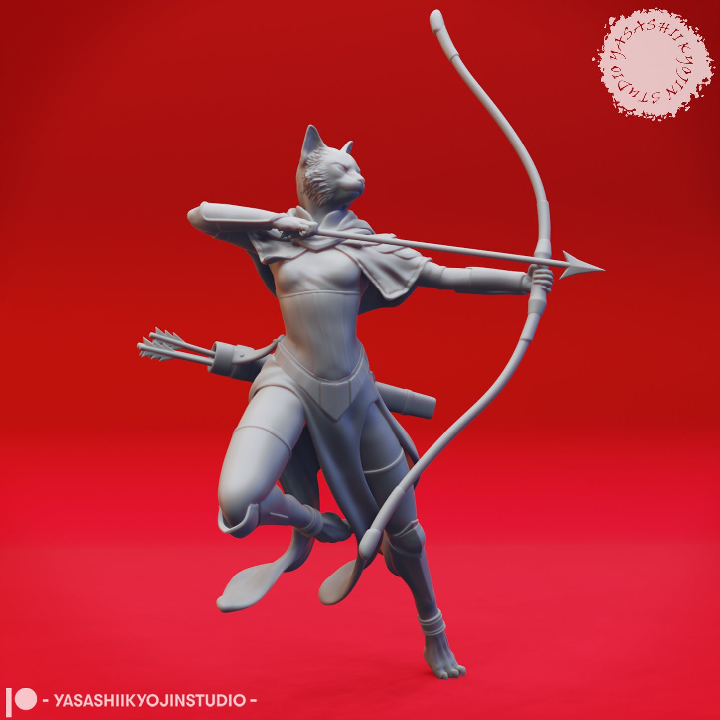 Tabaxi - Ranger - Tabletop Miniature (Pre-Supported STL)