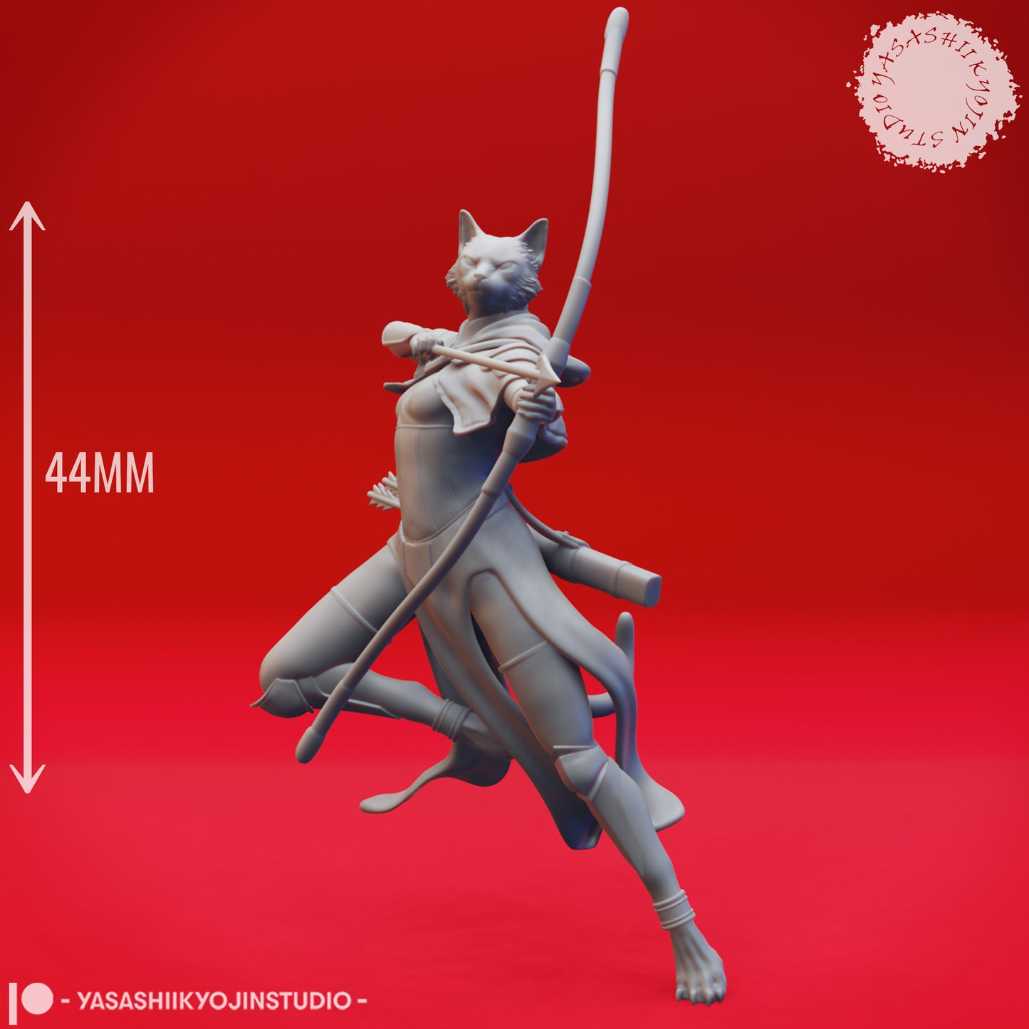 Tabaxi - Ranger - Tabletop Miniature (Pre-Supported STL)