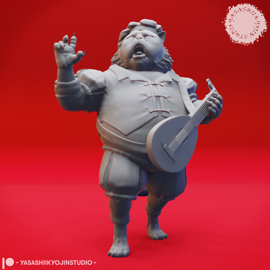 Tabaxi - Bard - Tabletop Miniature STL
