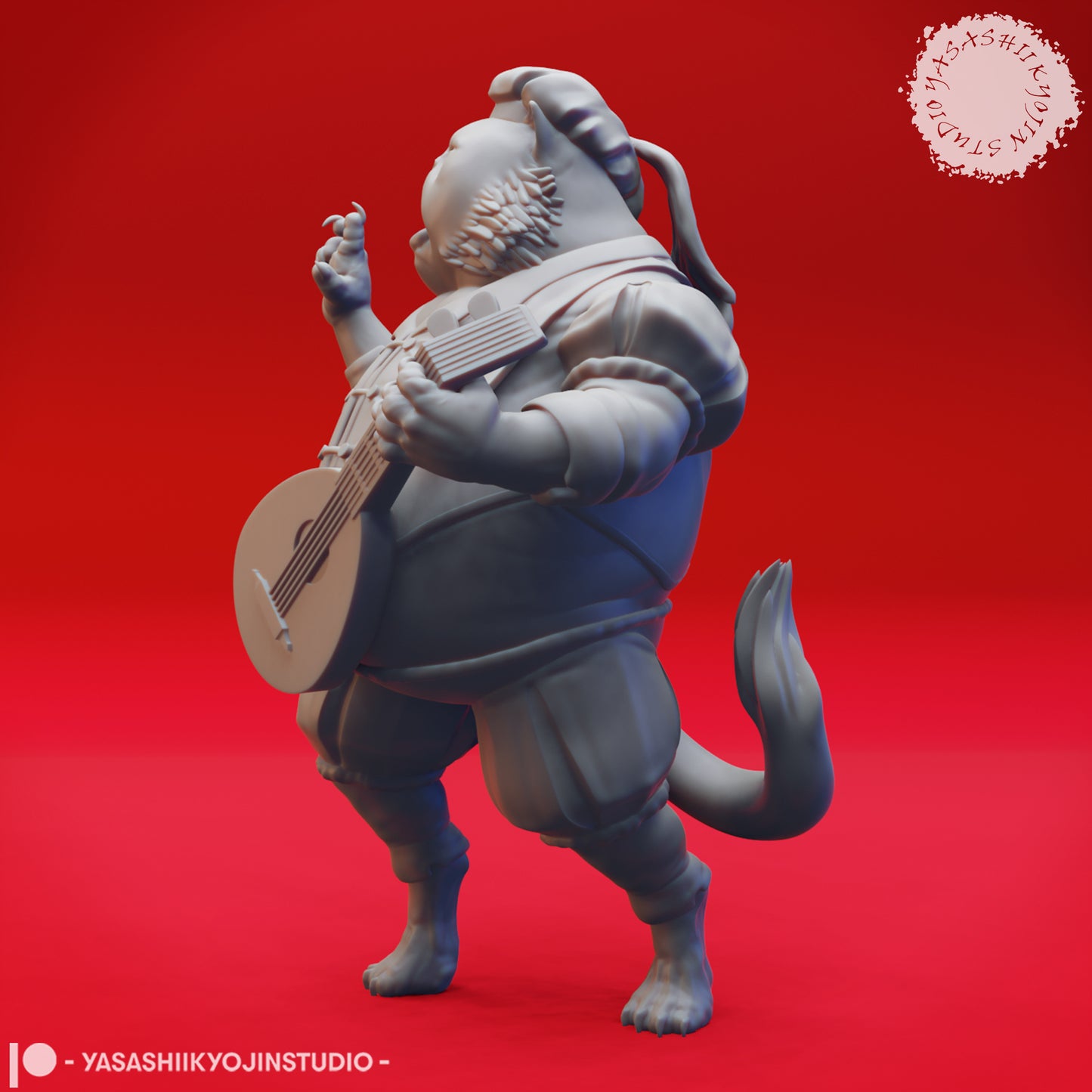 Tabaxi - Bard - Tabletop Miniature STL