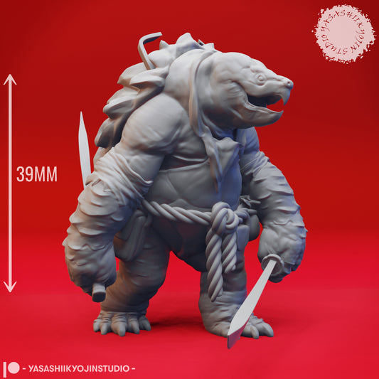Tortle - Dual Sword- 3D Printed Mini for Tabletop Gaming, Dungeons and Dragons, Pathfinder, Kings of War and other RPG's