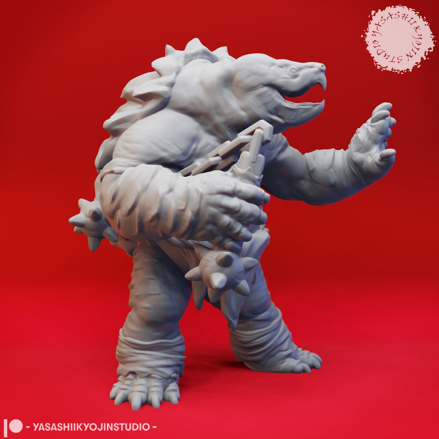 Tortle - Nunchuck - 3D Printed Mini for Tabletop Gaming, Dungeons and Dragons, Pathfinder, Kings of War and other RPG's
