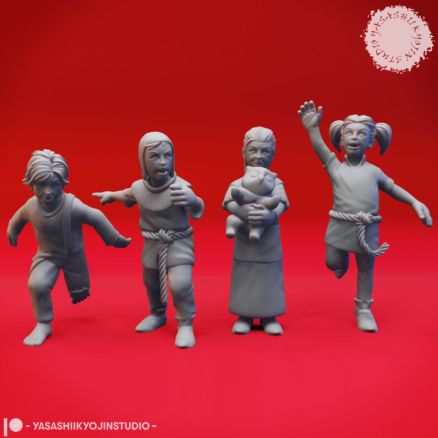 Townsfolk - Bundle - 3D Printed Mini for Tabletop Gaming, Dungeons and Dragons, Pathfinder, Kings of War and other RPG's