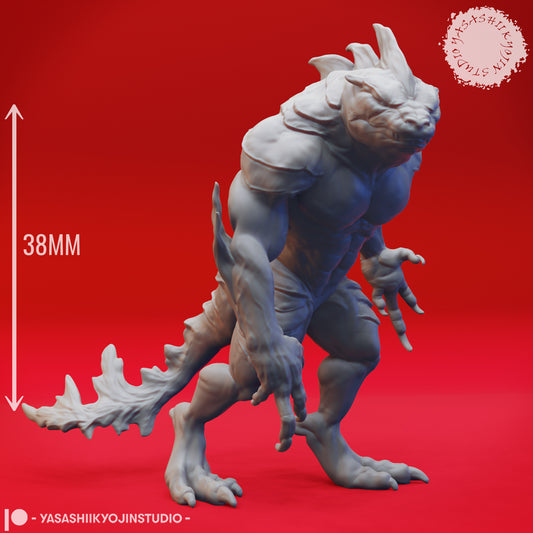 Troglodyte - Lurking - 3D Printed Mini for Tabletop Gaming, Dungeons and Dragons, Pathfinder, Kings of War and other RPG's