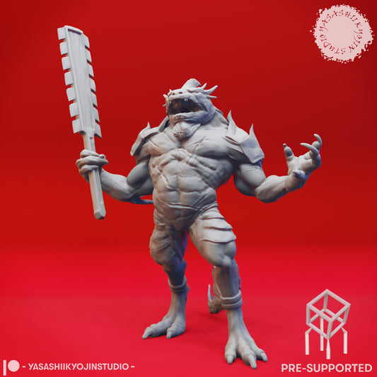 Troglodyte - Champion - Tabletop Miniature (Pre-Supported STL)