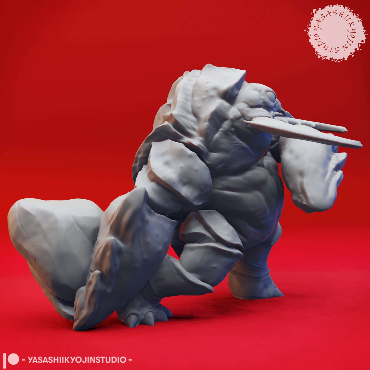 Umber Hulk - Lobbing - 3D Printed Mini for Tabletop Gaming, Dungeons and Dragons, Pathfinder, Kings of War and other RPG's