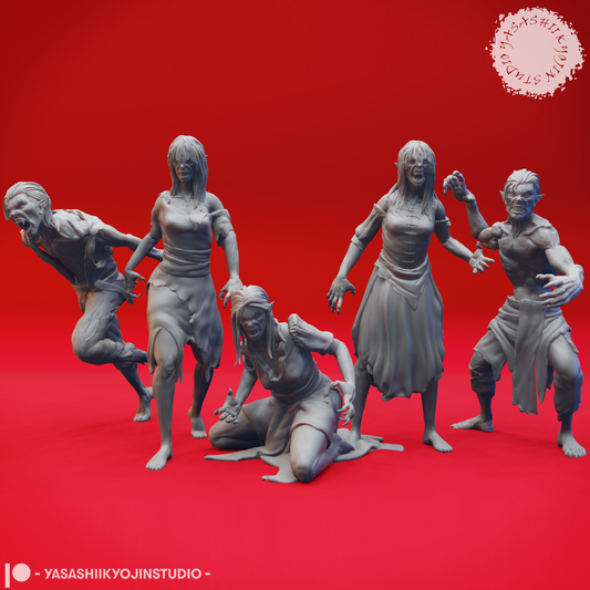 Nest of Vampire Spawn - Bundle - 3D Printed Minis for Tabletop Gaming, Dungeons and Dragons, Pathfinder, Kings of War and other RPG's