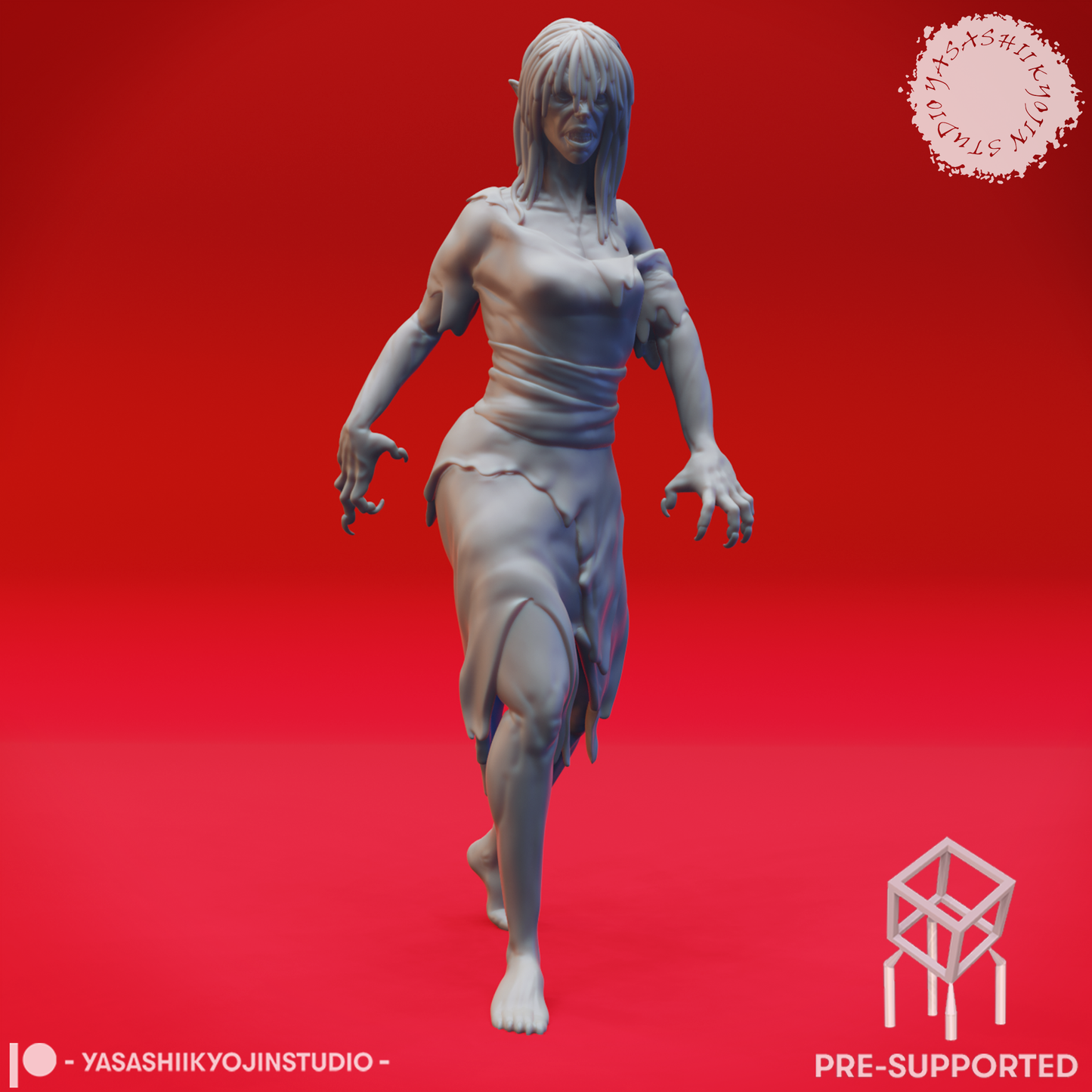 Vampire Spawn - Stalking - Tabletop Miniatures (Pre-Supported STL)