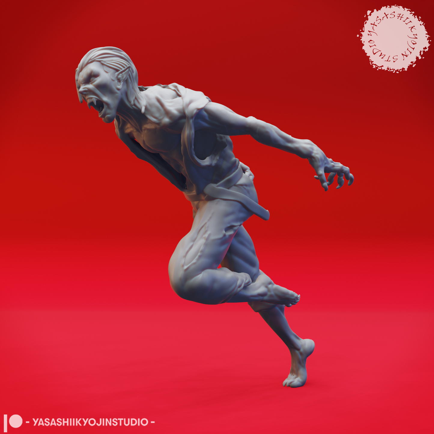 Vampire Spawn - Sprinting - Tabletop Miniatures (Pre-Supported STL)