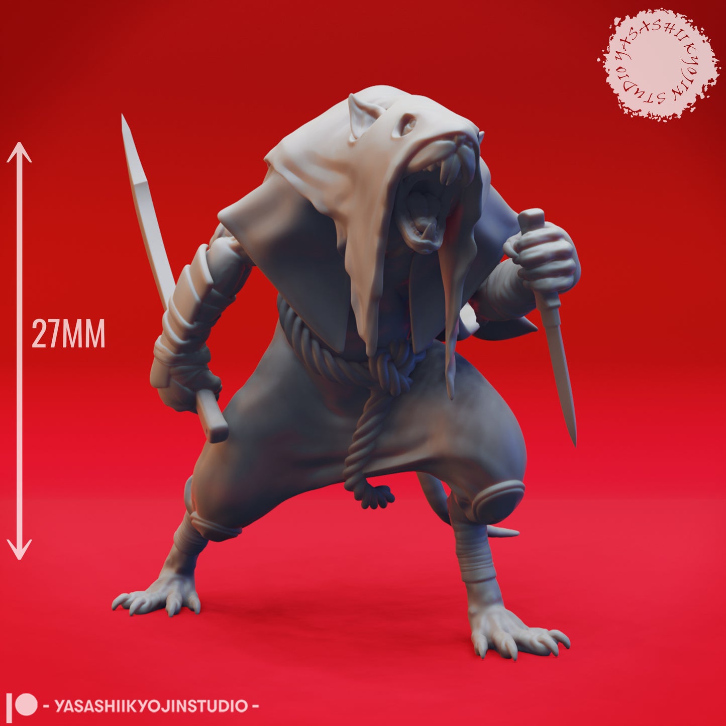 Wererat Pack - Bundle - 3D Printed Minis for Tabletop Gaming, Dungeons and Dragons, Pathfinder, Kings of War and other RPG's
