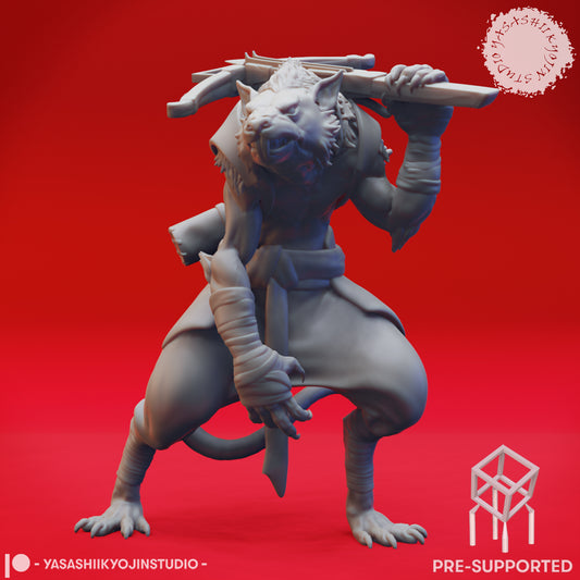Wererat - Crossbow - Tabletop Miniature (Pre-Supported STL)