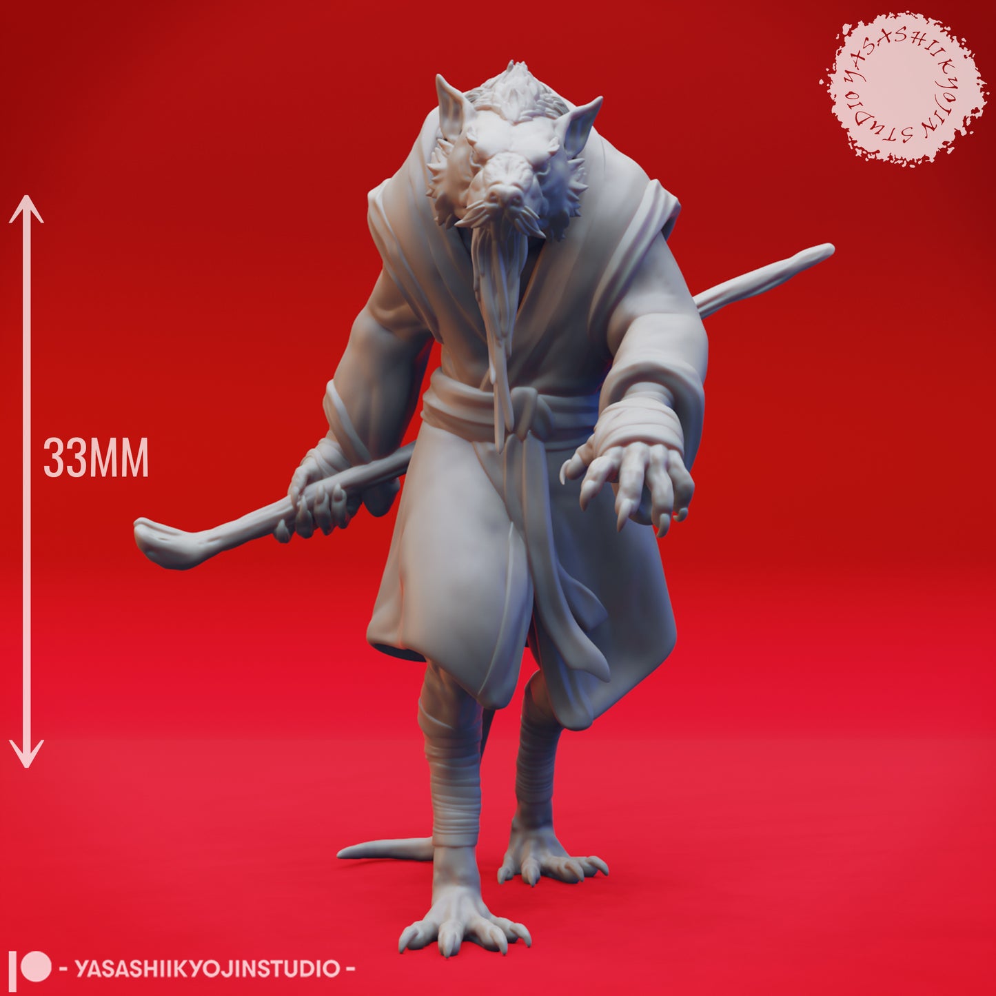 Wererat Pack - Bundle - 3D Printed Minis for Tabletop Gaming, Dungeons and Dragons, Pathfinder, Kings of War and other RPG's