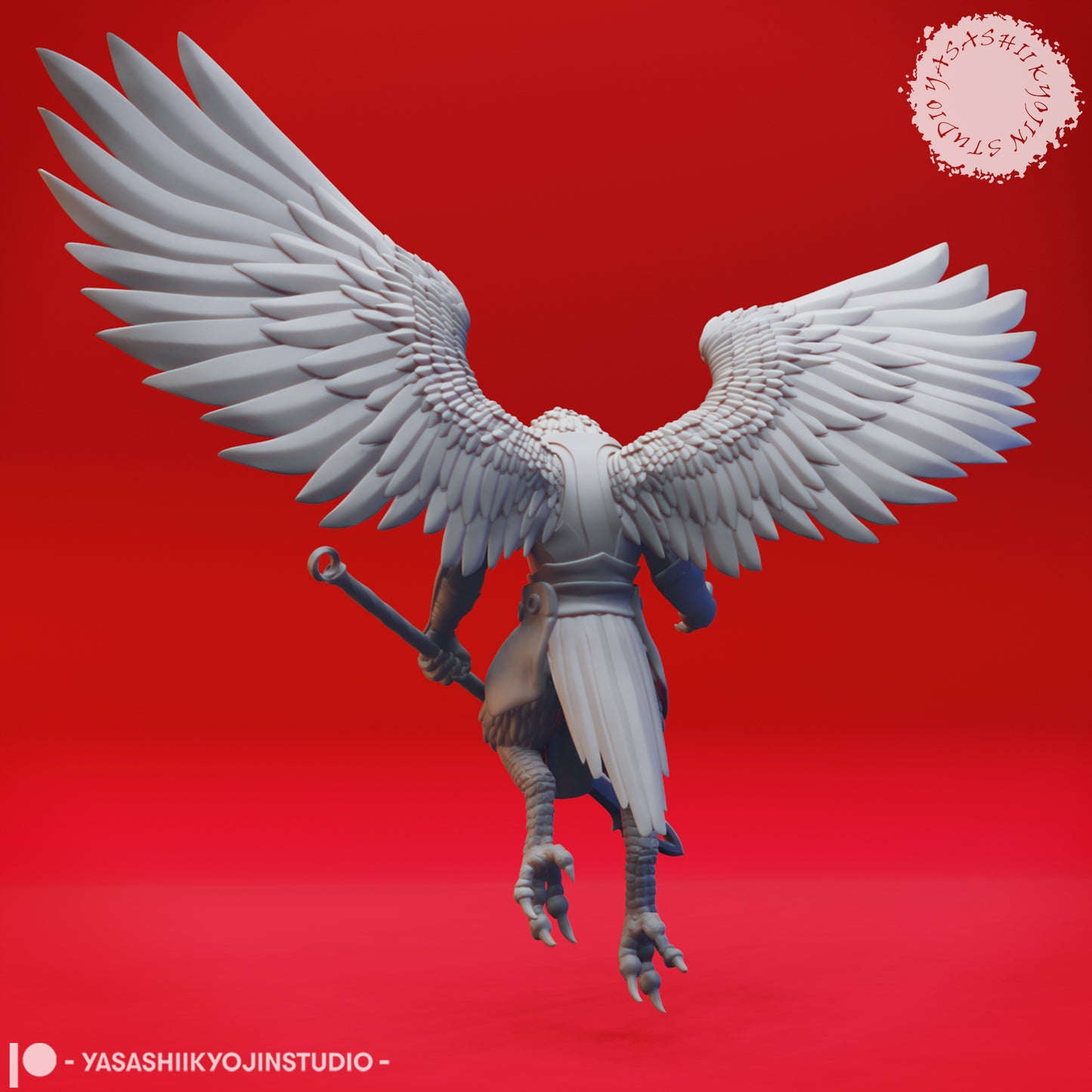 Wereraven - Spear - Tabletop Miniatures (Pre-Supported STL)
