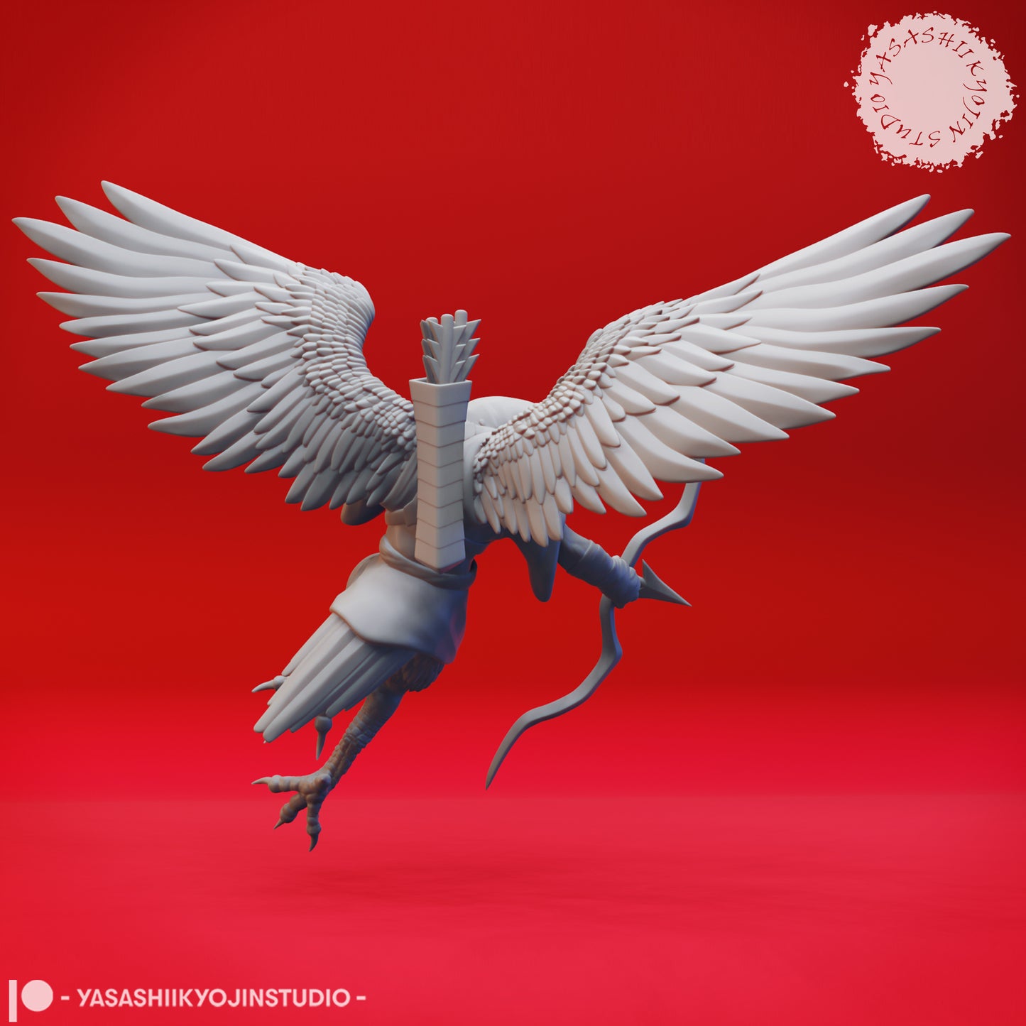 Wereraven - Archer - Tabletop Miniatures (Pre-Supported STL)
