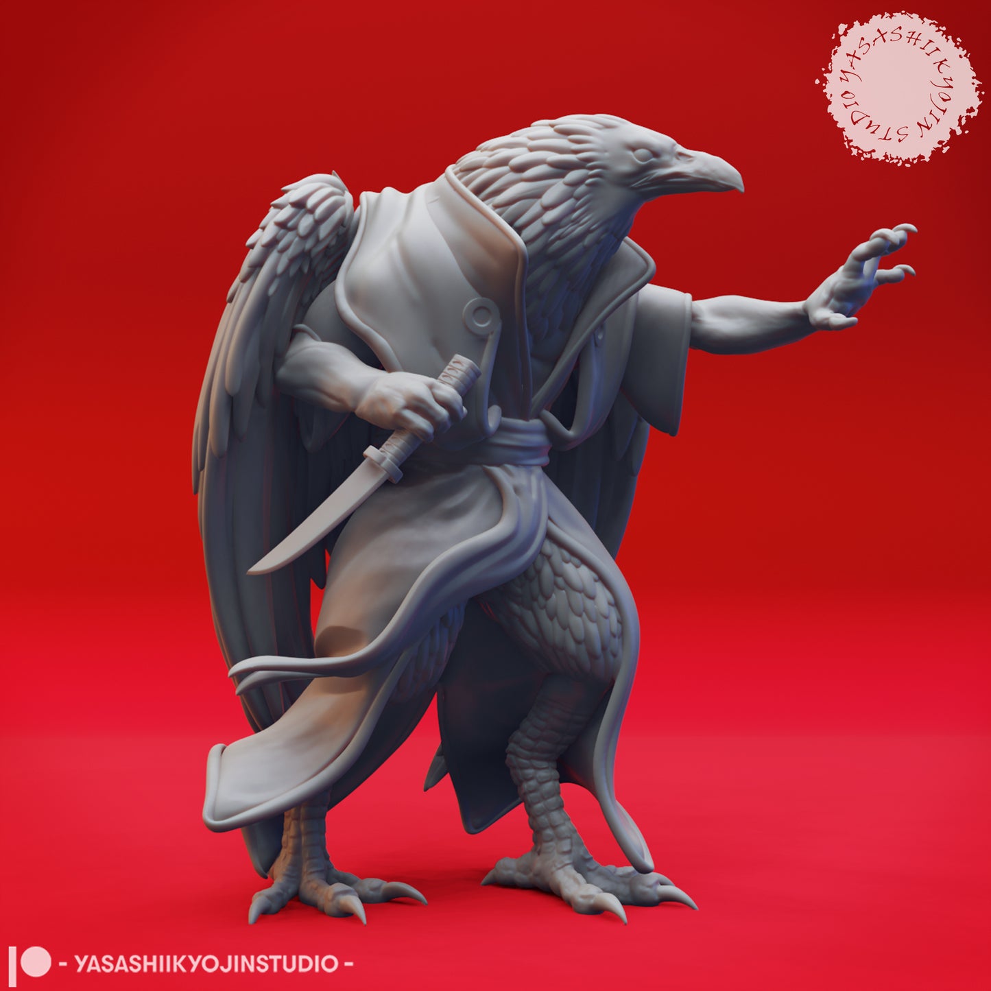 Wereraven - Dagger - Tabletop Miniatures (Pre-Supported STL)