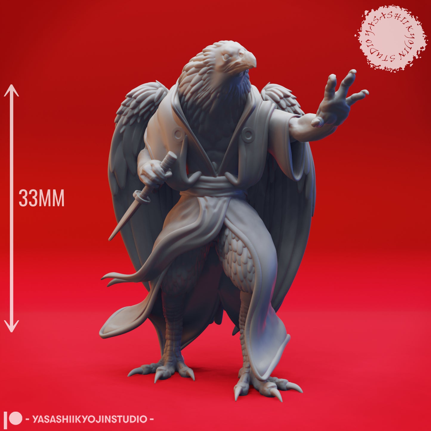 Wereraven - Dagger - Tabletop Miniatures (Pre-Supported STL)