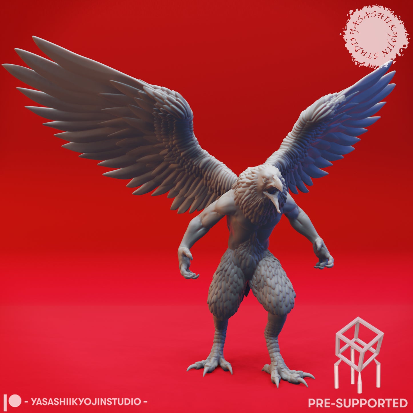 Wereraven - Berserk - Tabletop Miniatures (Pre-Supported STL)