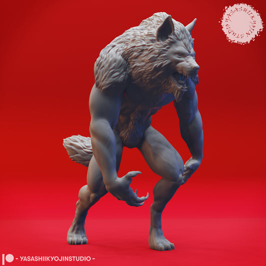 Werewolf - Upright - Tabletop Miniature STL