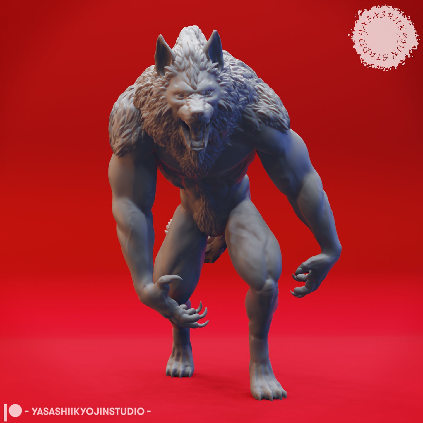Werewolf - Upright - Tabletop Miniature STL