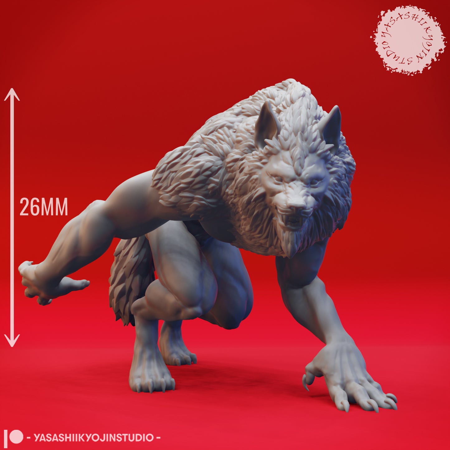 Werewolf - Stalking - Tabletop Miniatures (Pre-Supported STL)