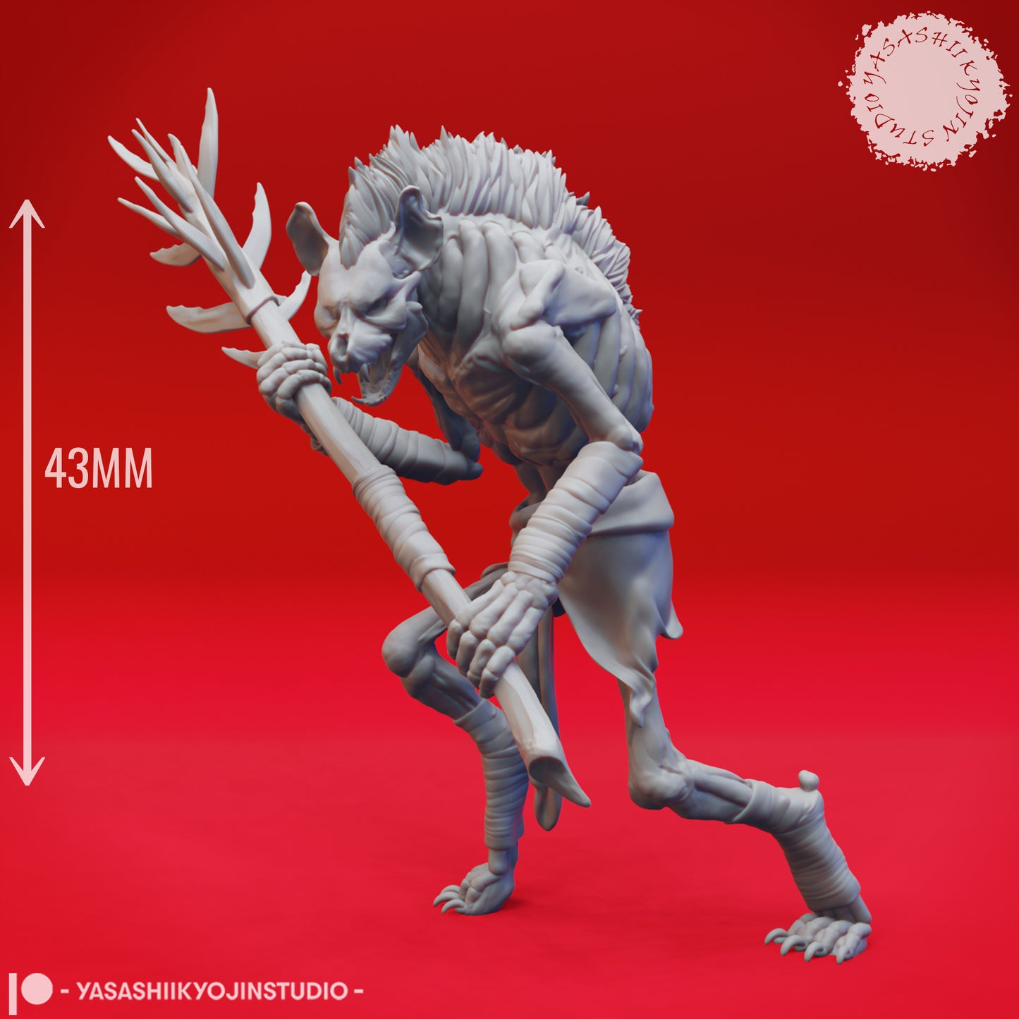 Witherling - Alert - 3D Printed Mini for Tabletop Gaming, Dungeons and Dragons, Pathfinder, Kings of War and other RPG's