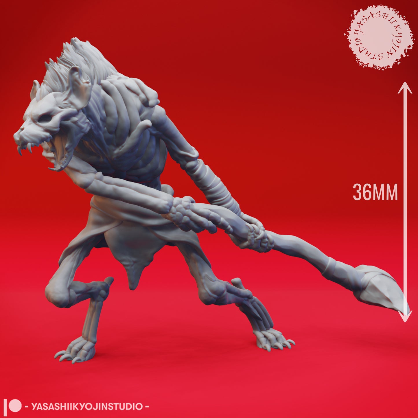 Witherling - Attacking - 3D Printed Mini for Tabletop Gaming, Dungeons and Dragons, Pathfinder, Kings of War and other RPG's