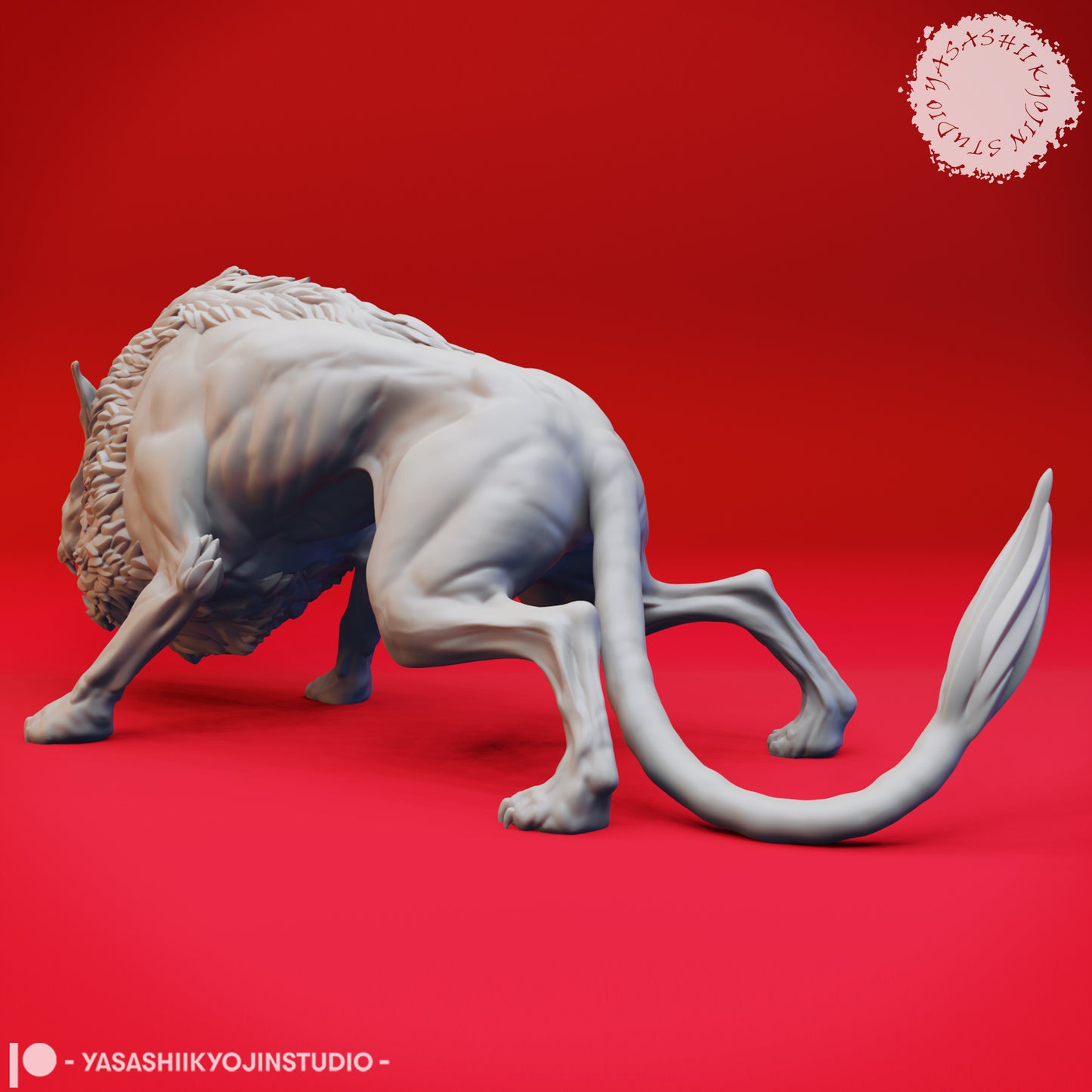 Worg - Aggravated - Tabletop Miniature (Pre-Supported)