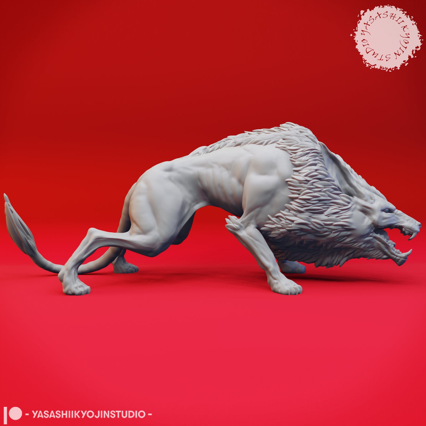 Worg - Aggravated - Tabletop Miniature (Pre-Supported)