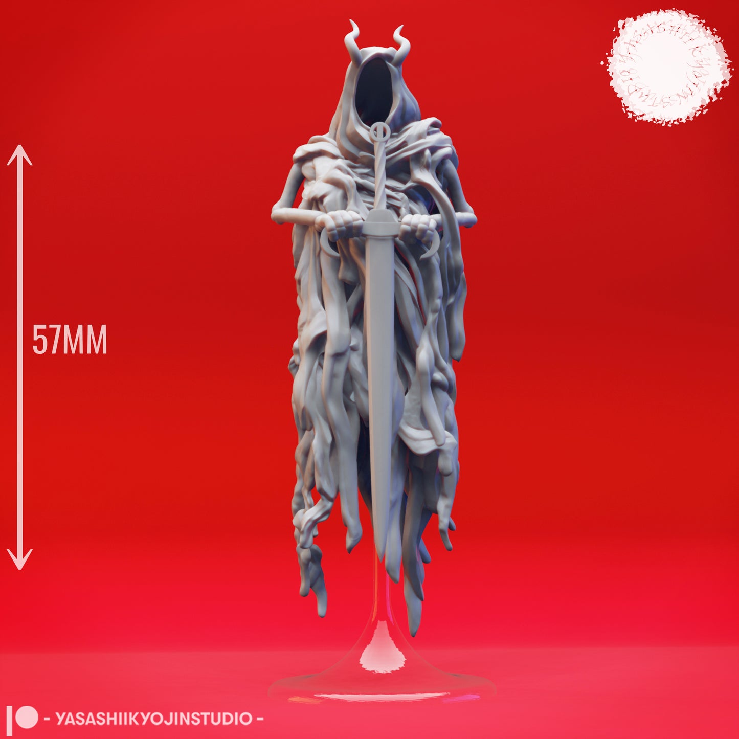 Wraith - Sword - 3D Printed Mini for Tabletop Gaming, Dungeons and Dragons, Pathfinder, Kings of War and other RPG's