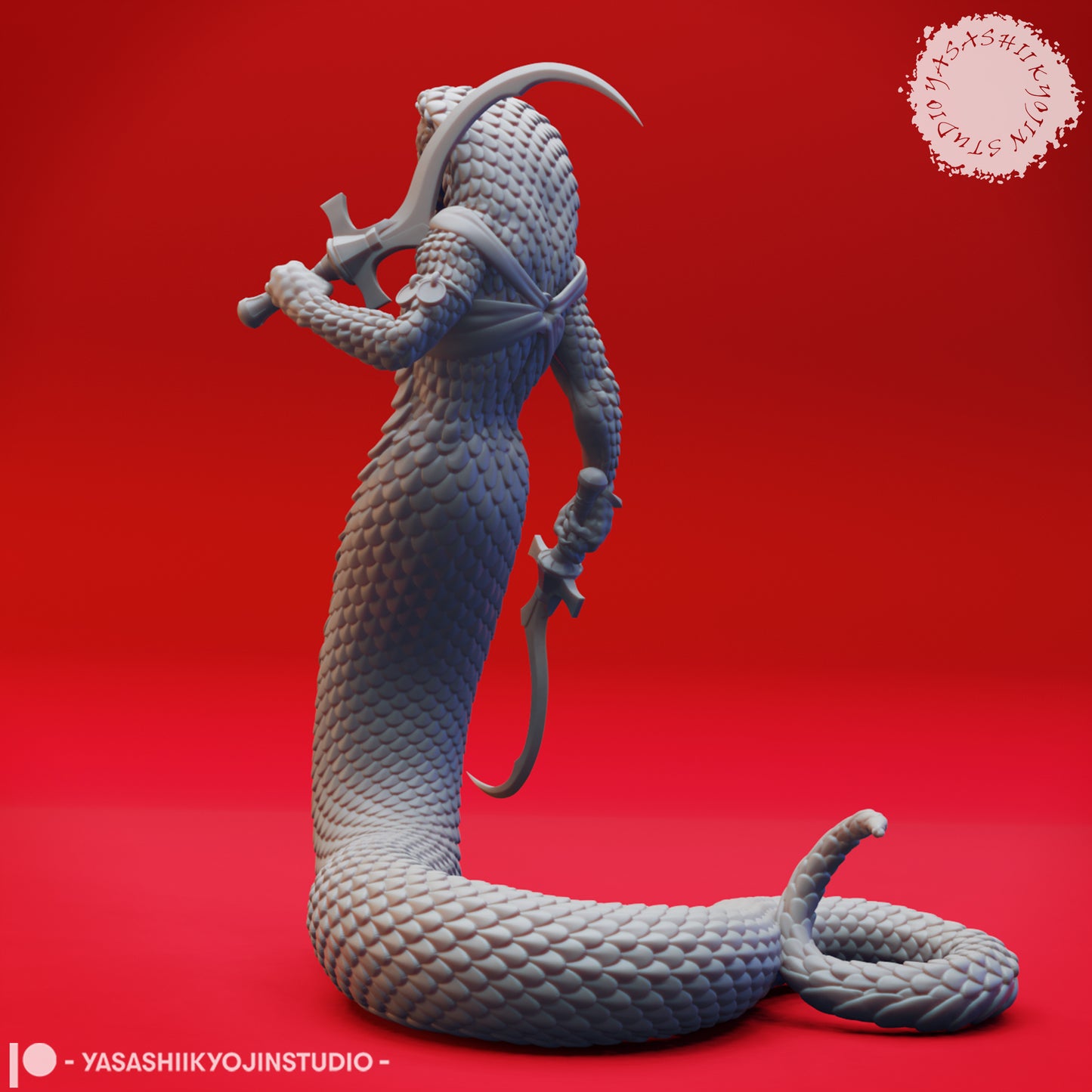 Yuan-Ti - Khopesh - Tabletop Miniature (Pre-Supported STL)