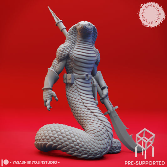 Yuan-Ti - Halberd - Tabletop Miniature (Pre-Supported)
