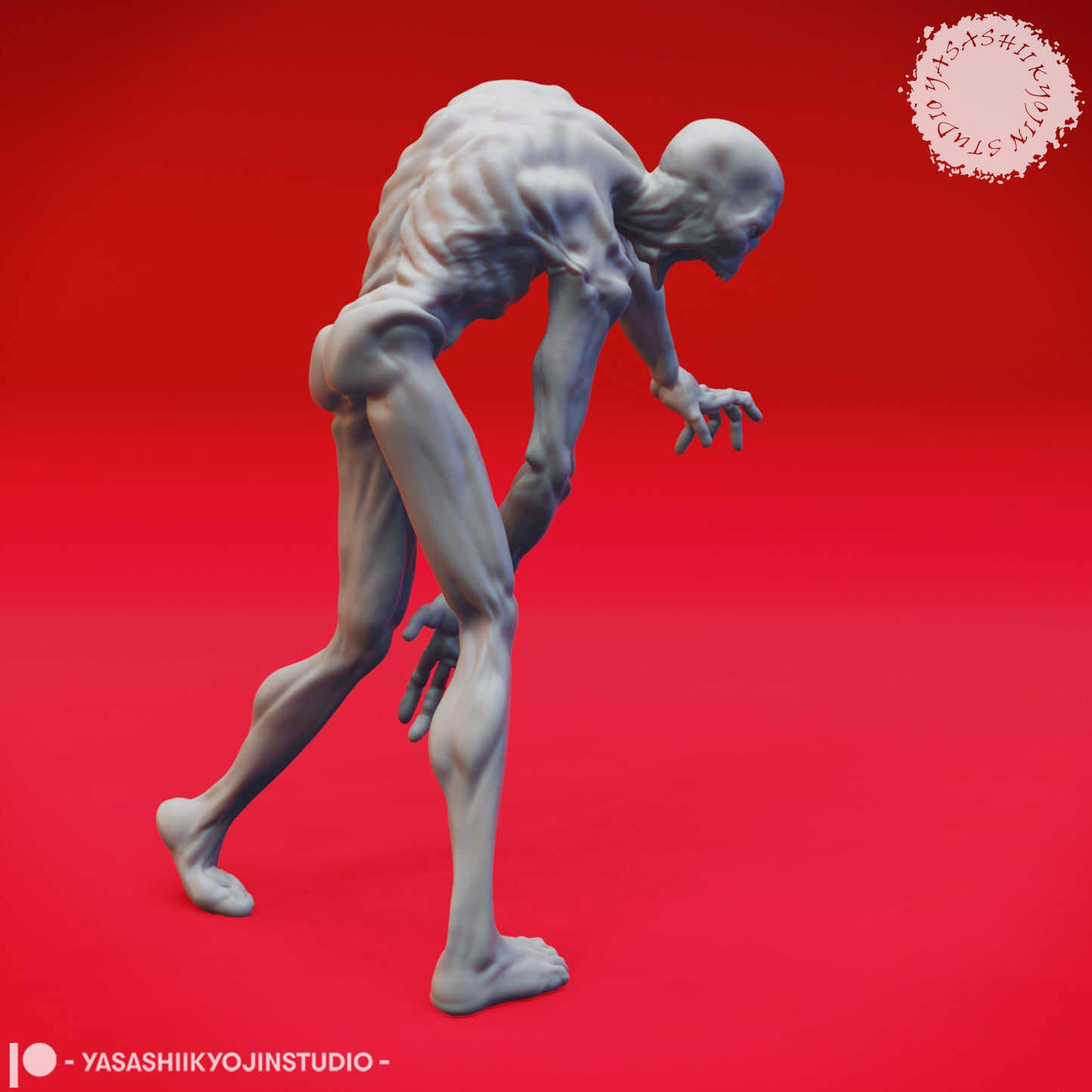Zombie - Hungry - Tabletop Miniature (Pre-Supported STL)