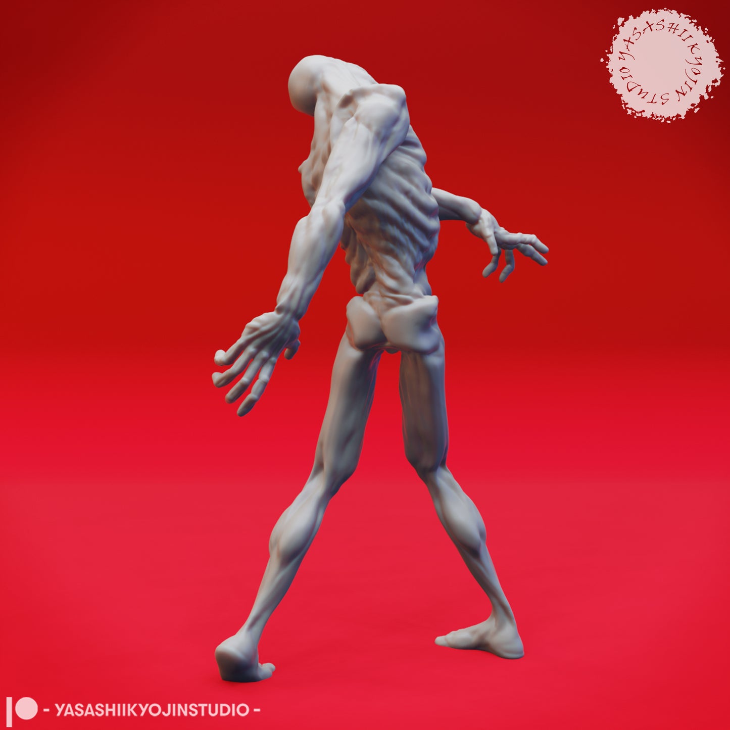 Zombie - Stalking - 3D Printed Mini for Tabletop Gaming, Dungeons and Dragons, Pathfinder, Kings of War and other RPG's