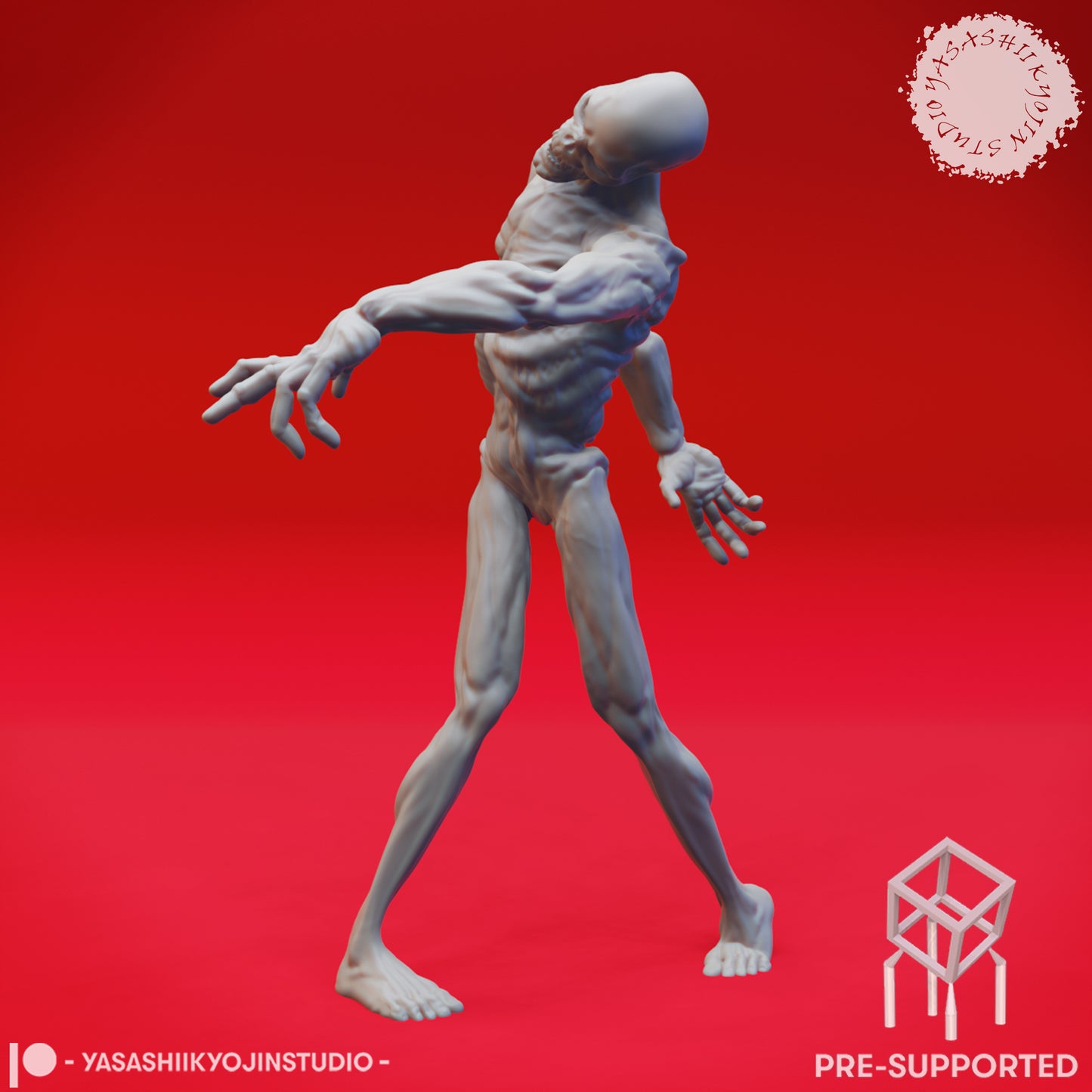 Zombie - Stalking - Tabletop Miniature (Pre-Supported STL)