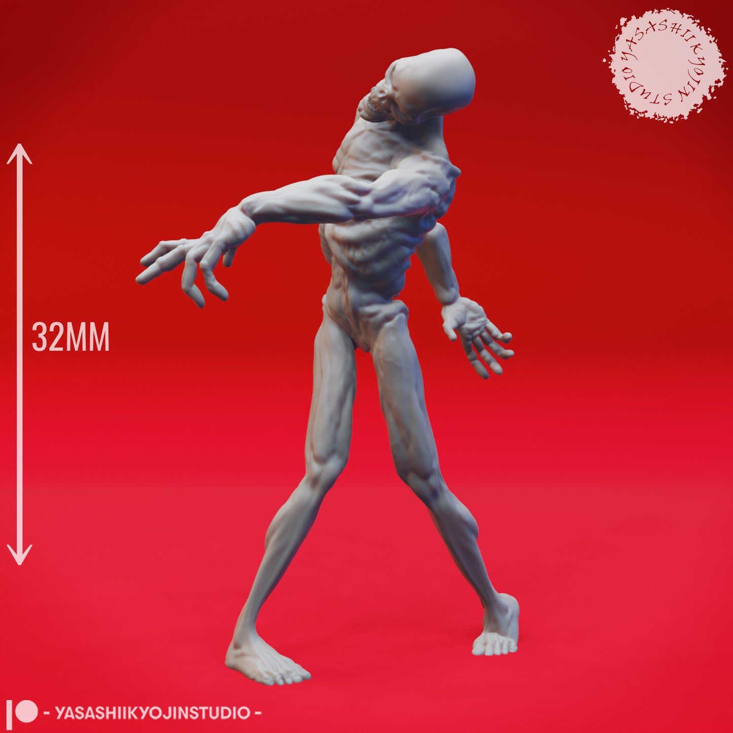 Zombie - Stalking - Tabletop Miniature (Pre-Supported STL)
