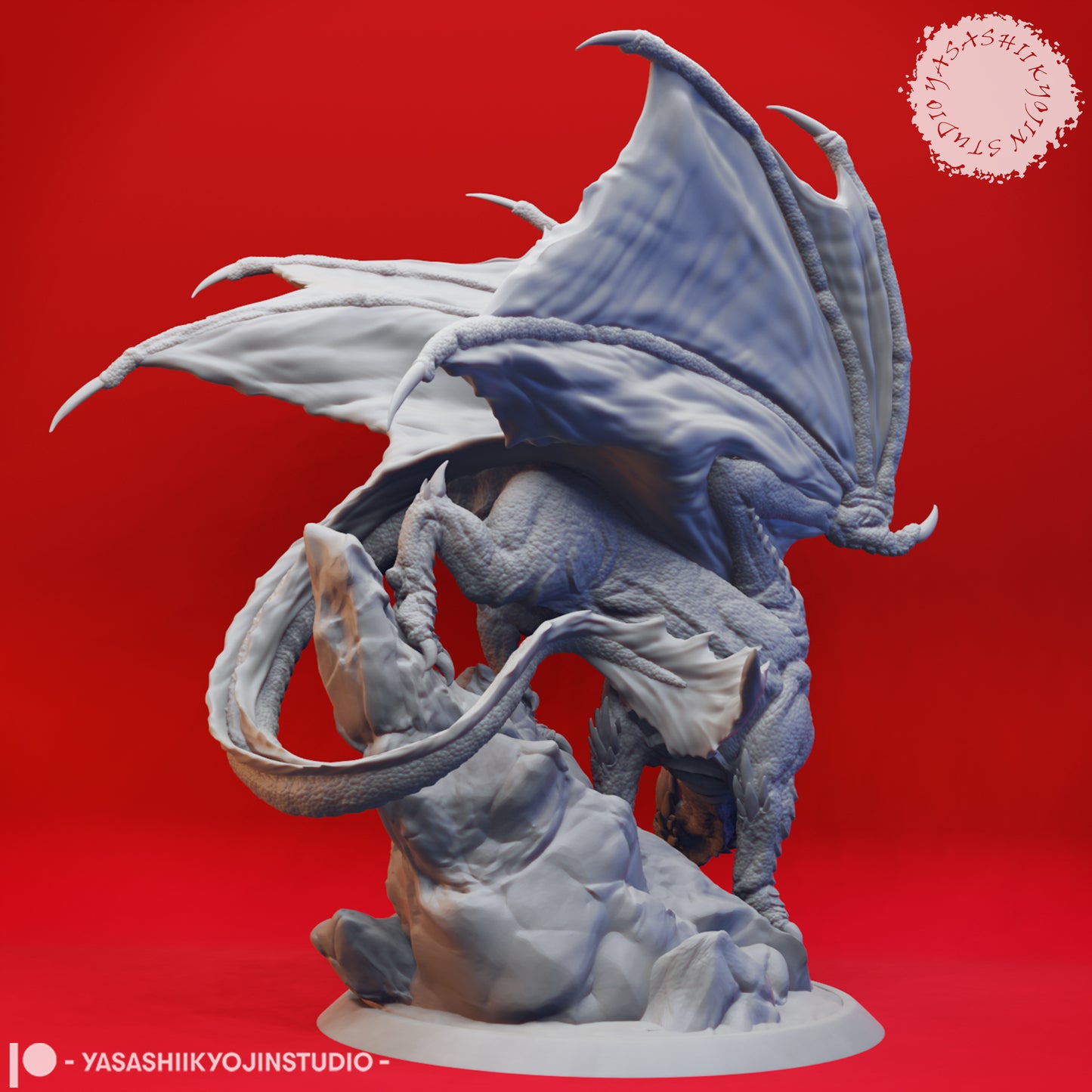 Ancient Red Dragon - Tabletop Miniature (Pre-Supported STL)
