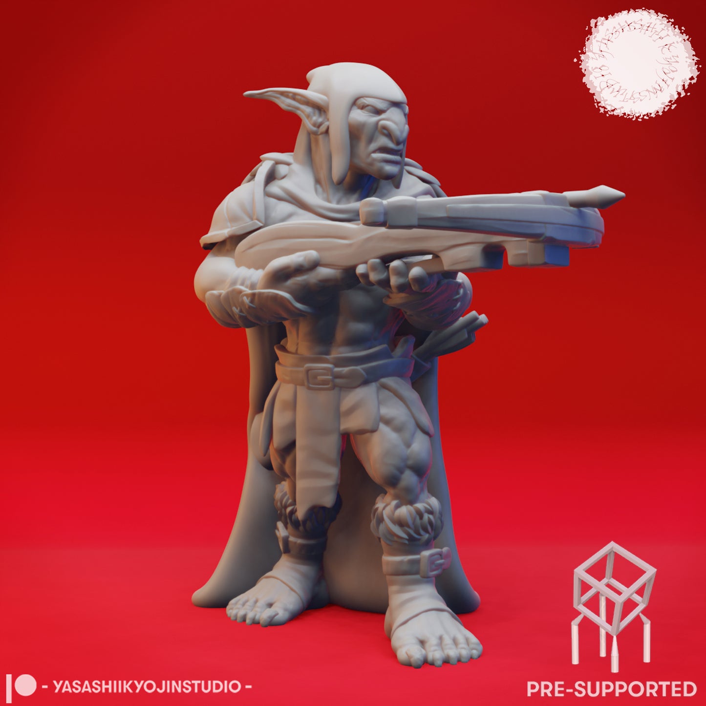 Goblin Warband - Book of Beasts - Tabletop Miniatures (Pre-Supported STL)