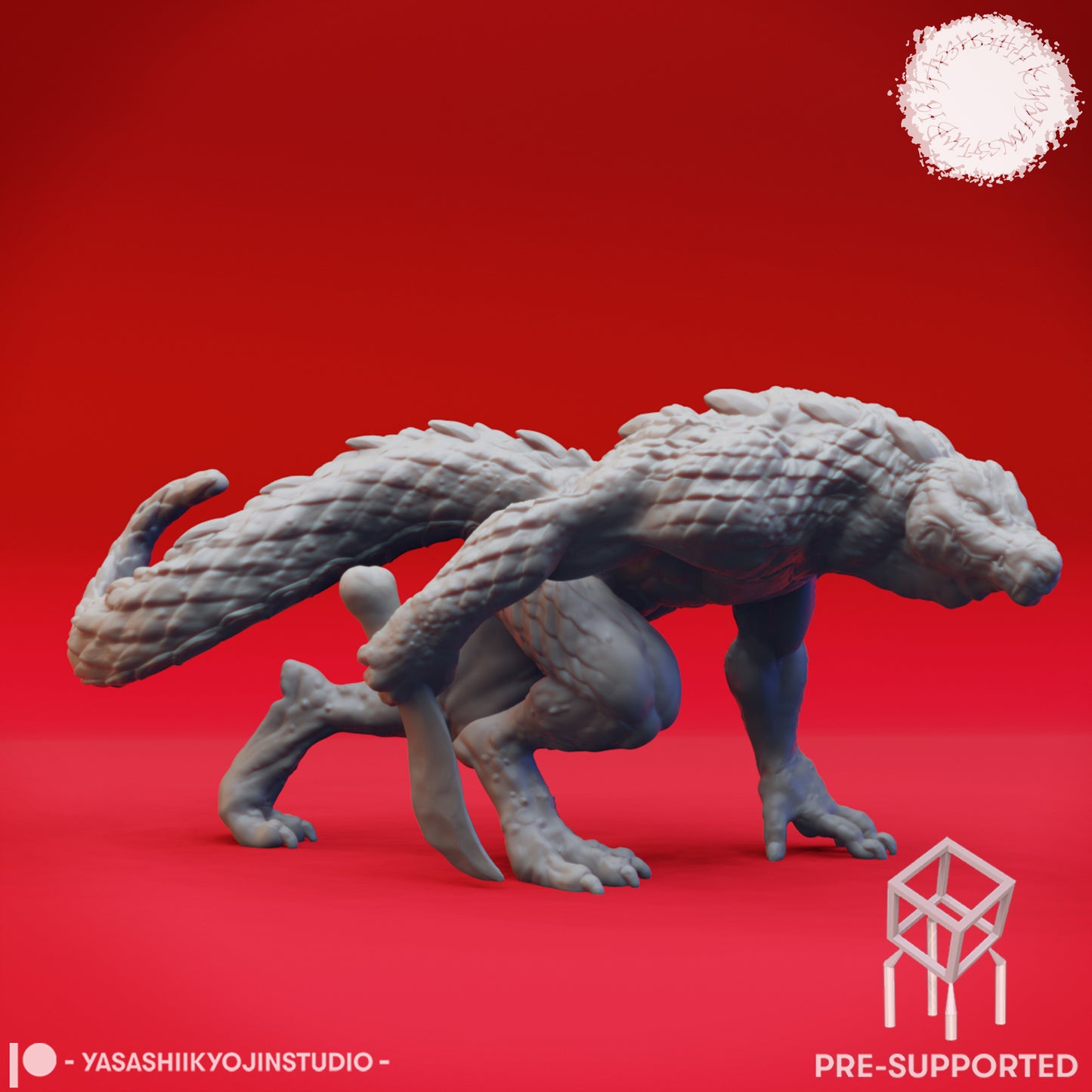 Lizardfolk Warband - Book of Beasts - Tabletop Miniatures (Pre-Supported STL)