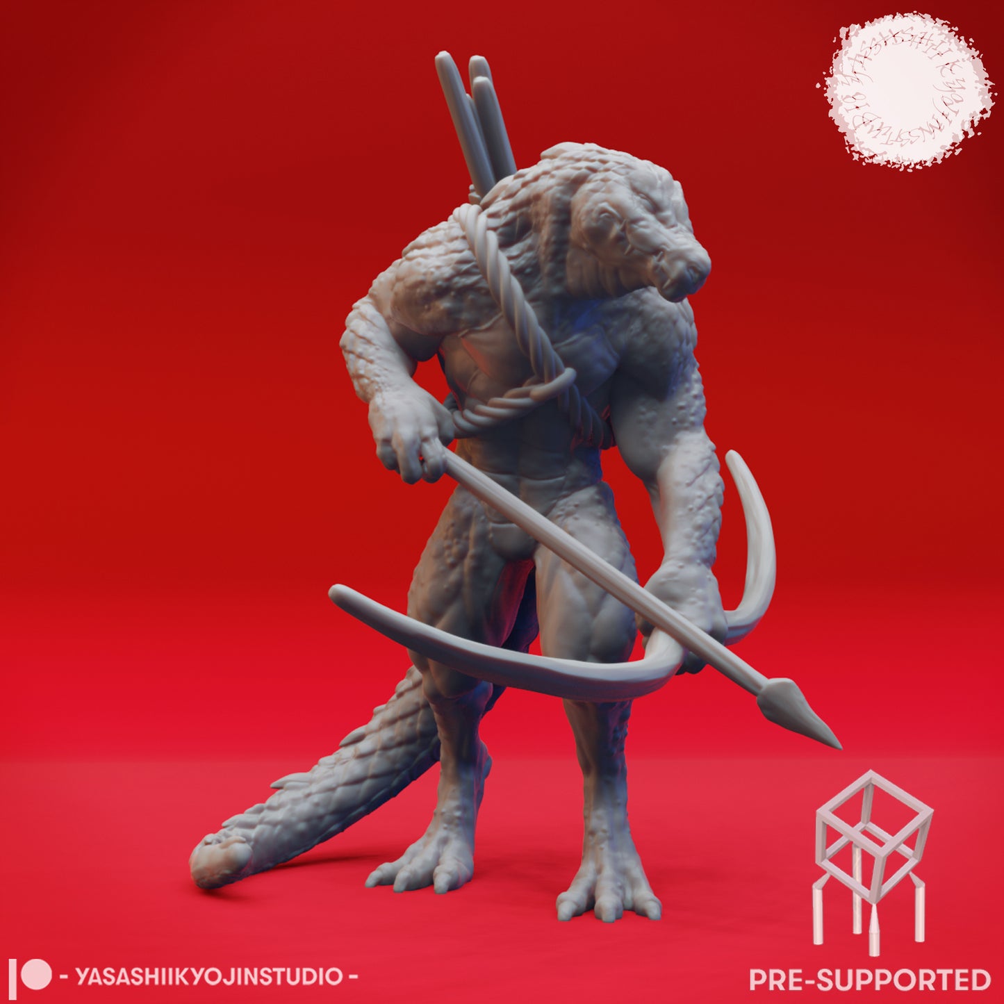 Lizardfolk Warband - Book of Beasts - Tabletop Miniatures (Pre-Supported STL)