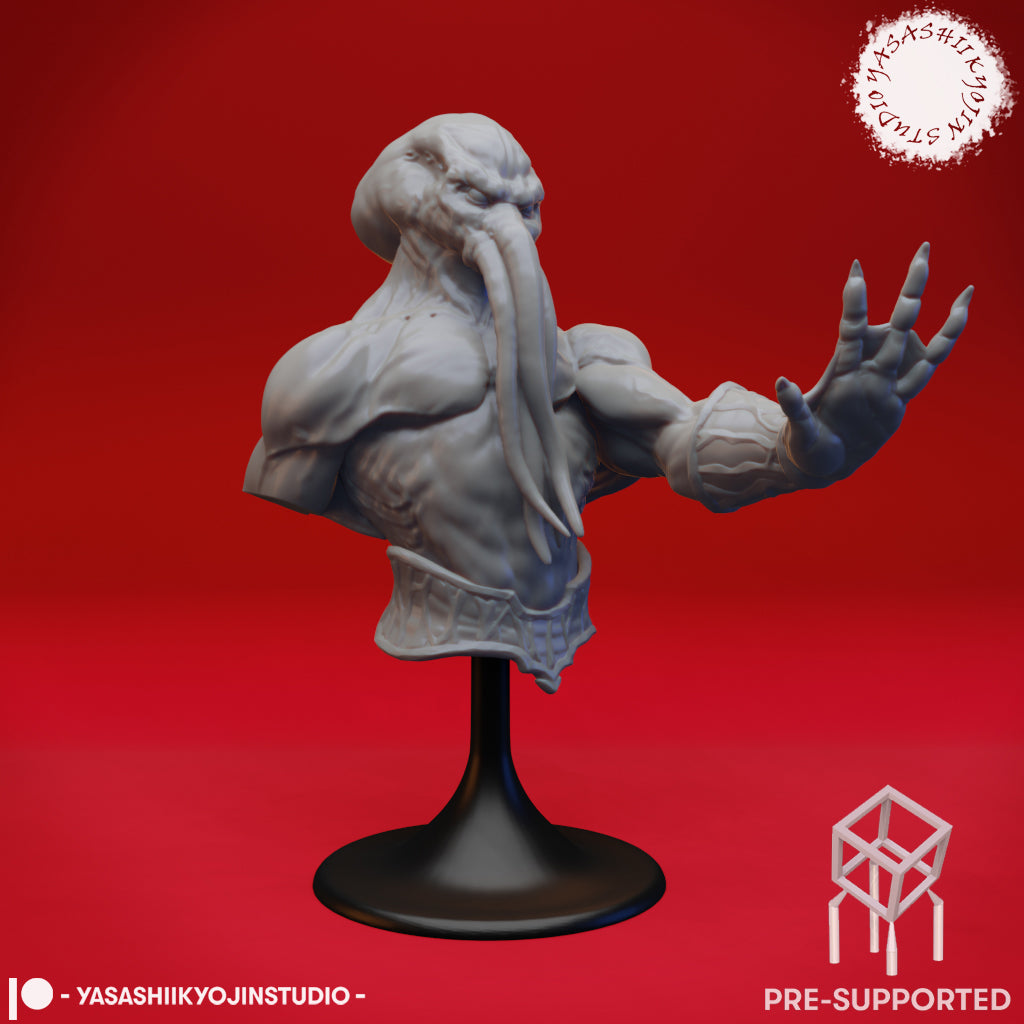 Mind Flayer - Bust (Pre-Supported STL)
