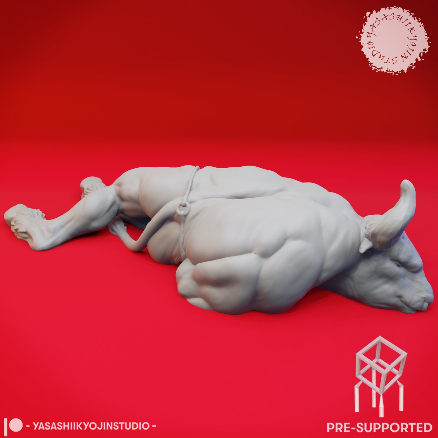 Minotaur Warband - Book of Beasts - Tabletop Miniatures (Pre-Supported STL)