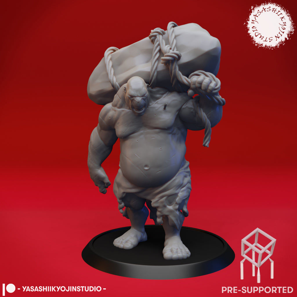Ogre - Boulder - Tabletop Miniature (Pre-Supported STL)