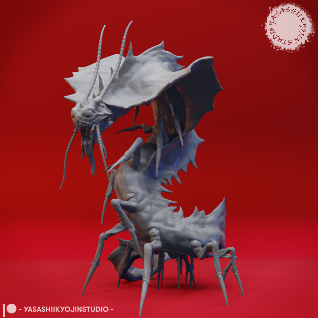 Remorhaz - Tabletop Miniature (Pre-Supported STL)
