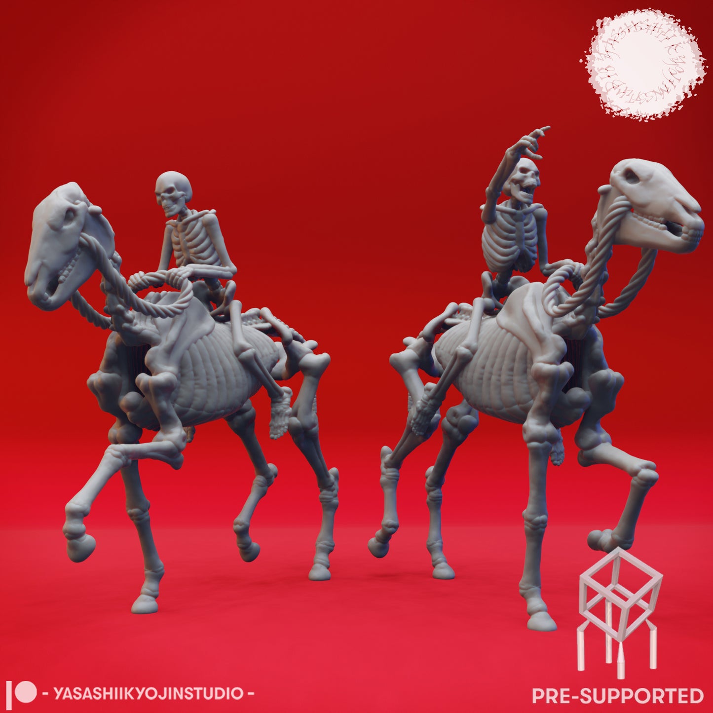Skeleton Warband - Book of Beasts - Tabletop Miniatures (Pre-Supported STL)