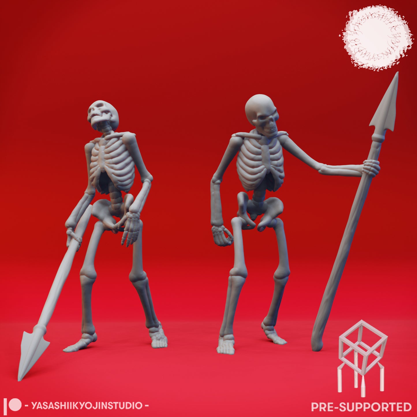 Skeleton Warband - Book of Beasts - Tabletop Miniatures (Pre-Supported STL)